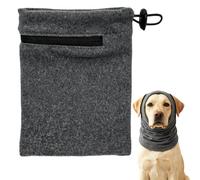 Dog Snood Ear Protector,1Pc Reducing Noise Dog Neck and Ear Warmer Hood,Calming Pet Earmuff Anti-anxiety Dog Ear Defenders for Grooming Warmth，Grey：S