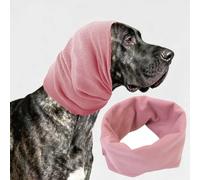 Dog Snood Ear Protectors,Calming Hood for Anxiety Relief,Dogs Ear Defenders,Dog Ear Cover,Neck and Ears Warmer,For Bathing Drying, Grooming & Noise Reduction,Fireworks (Pink, M)