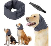 Dog Snood for Soothing Winter Warmth,Dog Ear Muffs Noise Protection,Dog Ear Cover for Dog Neck and Ears Warmer,Dog Ear Protectors,Dog Soothing Head Cover for Comfort Anxiety Relief (Grey,L)