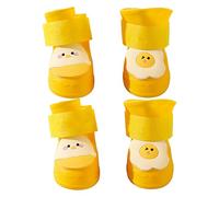 Dog Snow Boots - 4pcs Waterproof Rain Shoes for Dogs with Soft Silicone Material | Cute 3D Paw Boots for Winter Sidewalk Pet Shoes Antidera