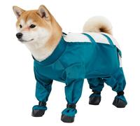 Dog Snow Suit | Adjustable Protector Pants with Reflective Strips Boots and Snow Insulation Shoes - for Camping, Hiking, Winter, Outdoor, Park, Garden