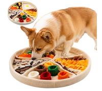 Dog Snuffle Mat - 46 x 46cm Interactive Dog Puzzle Mats, 5 Cell Slow Feeder Dog Snuffle Mat for Anxiety Relief & Boredom, Encourages Natural Foraging Skills, Feeding Mats for Small, Medium Puppies