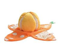 Dog Snuffle Mat | Orange Interactive Feed Puzzle For Boredom - Plush Interactive Squeaky Feeder Puzzle With Crumpled Paper For Large Medium Breed Senior