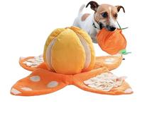 Dog Snuffle Mat - Pet Foraging Puzzle, Interactive Feeding Rug, Plush Training Toy | Orange Shape Crumpled Paper Snuffle Play for Senior Medium Large Breed Dogs Scent Work Stress Relief Mental Stimula