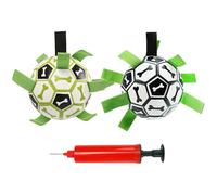 Dog Soccer Ball - Dog Toy Ball | Tug of War Dog Football | Pet Yard Games, Outdoor Boredom Buster, Indestructible Puppy Water Toy, Portable Dogs Soccerballs, Pup Chew Accessory for Puppies