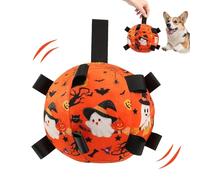 Dog Soccer Ball | Halloween Puppy Soccer Ball | Aggressive Chewer Dog Bell Toy for Chasing Hunting Teething Stimulation Training Outdoor Home Puppy Development