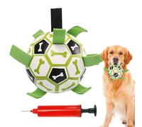Dog Soccer Ball, Interactive Dog Toys for Tug of War, nteractive Dogs Ball with Grab Ta-bs, Football Toys for Small & Medium Dogs, Indoor, Outdoor, Waterplay