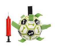 Dog Soccer Ball - Tug War Toy, Durablee Play Ball | Indestructible Puppy Game Fetch Toy, Waterproof Pet Chew Accessory for Outdoor Yard Entertainment Puppies Dogs Training Exercise Palying