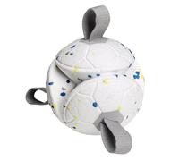 Dog Soccer Chew Toy - 15cm ETPU Rope Ball | Durable Interactive Puppy Fetch Toy Teeth Cleaning | Pet Tug of War - Aggressive Chewers Training Indoor Outdoor