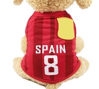 Dog Soccer Jersey, Dog World Cup T Shirt Pets Football Jersey Sports Soccer National Team Vest Pet Tshirts for Small Medium Large Dogs(L-Red)