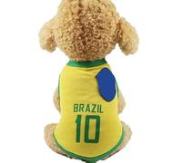 Dog Soccer Jersey, Dog World Cup T Shirt Pets Football Jersey Sports Soccer National Team Vest Pet Tshirts for Small Medium Large Dogs(XL-Yellow)
