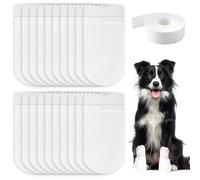 Dog Socks 20PCS Disposable Dog Boots for Injured Paws Waterproof, Non-Woven Dog Paw Protectors with Adhesive Tape, Pet Shoes Covers for Medium Dogs 16-23lbs Indoor Outdoor Walking