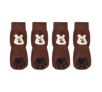 Dog Socks | 4 Pieces Non-Slip with Adjustable Straps | Paw Protectors Designed to Prevent Licking, for Small Medium Large Breeds in Living Room Bedroom Indoor Floor