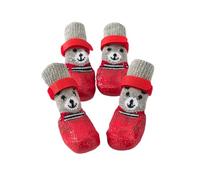 Dog Socks Cat Covers 2024 New Dog Socks Dog Boots One Set Of 4 Dog Shoes Adjustable Protectors To Scratching, Anti-Slip Knit Dog Socks&Cat Socks with Rubber Reinforcement