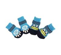 Dog Socks for and Medium Dogs Non-Slip Pets Puppies Grip Socks Protectors Traction Control Socks Indoor Funny Cats T Shirts (F M)