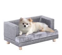 Dog Sofa Bed Kitten Couch Lounge for Small-Sized Dogs, Soft Padded - Grey
