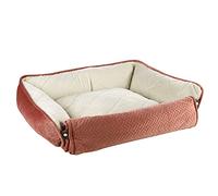Dog Sofa Bed, Roll Up Furniture Cover Soft Quilted Pet Sofa Non Slip, Anti-Sracth Furniture Protector Couch Bed for Cats & Small Dogs, Coral, 60x50x18cm