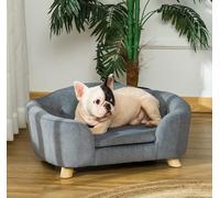 PawHut Dog Sofa Bed w/Soft Cushion for XS Size Dogs - Grey