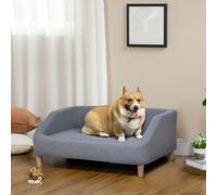 PawHut Dog Sofa Bed Cat Sofa w/ Soft Cushion for Small Medium Large Dogs Grey