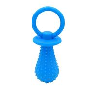 Dog Soldiers Blue Dog Chew Toys, Mini Shape Rubber Pacifier, Puppy Cat Chew Training Toy, Blue, 1 Count, Indoor, Unscented Personalised Toy (C, 15x6cm)