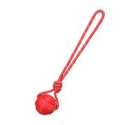 Dog Soldiers Puppy Toys Interactive Dog Toys Tug Toy 2 Toy Interactive Training on Rope Rubber Rope Rubber Chewing Puppy Chew (Red, 35. 5x8cm)