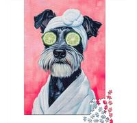 Dog Spa Treatment Jigsaw Puzzles for Adults Animal Puzzles 1000 Jigsaws Brain Challenge Home Decoration Gifts 52x38cm/1000pcs