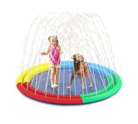 Dog Splash Pad | Non-Slip Splash Pad for Kids and Dog - Non-Slip Sprinkler Mat Water Play Toys for Outdoor Game Patio Garden Lawn Backyard Yard Camping Sites