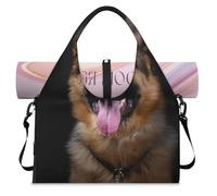 Dog Sports Duffel Bag for Women Men Dog German Shepherd Weekend Overnight Bag with Shoe Compartment Shoulder Tote Luggage Bag for Yoga Gym Travel