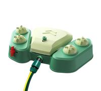 Dog Sprinkler for Outdoor, Interactive Dogs Fountain Water Bowl with Adjustable Spray Pet Waters, for Play and Drinking in Outdoor Garden Yard for Dogs(Green)