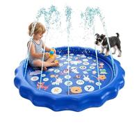 Dog Sprinkler Pad 40inch Thickened Fun Non-slip Sprinkler Mat