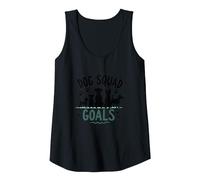 Dog Squad Goals Pet Lover Silhouette Paw Tank Top, Women, Black, L