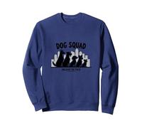 Dog Squad: Unleash the Pack - Urban Canine Crew Graphic Sweatshirt, Adult Unisex, Navy, XL