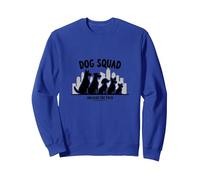 Dog Squad: Unleash the Pack - Urban Canine Crew Graphic Sweatshirt, Adult Unisex, Royal Blue, M