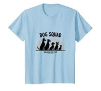Dog Squad: Unleash The Pack - Urban Canine Crew Graphic T-Shirt, Kids, Baby Blue, 6 Years