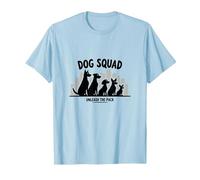 Dog Squad: Unleash The Pack - Urban Canine Crew Graphic T-Shirt, Men, Baby Blue, L
