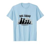 Dog Squad: Unleash The Pack - Urban Canine Crew Graphic T-Shirt, Men, Baby Blue, XL