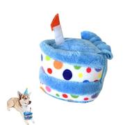 Dog Squeak Toys | Birthday Cake Dog Stuffed Animals Chew Toy,Puppy Chew Toys, Plush Sound Toys, Bite-resistant Funny Dog Toys for Cleaning Teeth