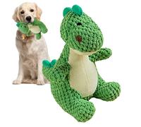 Dog Squeak Toys - Plush Dinosaur for Chewers | Dog Teething Toy for Aggressive Chewer Puppy Training Boredom Release Indoor Beach Park Yard Activities
