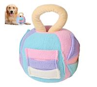 Dog Squeaky Plush Ball Toy | Dog Snuffle Toy Noisemakers | Soft Squeaky Puzzle Brain Training Treat Dispenser Interactive Play Slow Feeding Ball for Stress Release