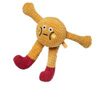 Dog Squeaky Toy, Teeth Cleaning Chew Toy with Waffle Structure in Doll Shape, Interactive Dog Toy, for Medium Puppies for Indoor and Outdoor Use as well as at Home on the Go and Day