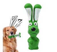 Dog Squeaky Toys - Latex 5x17cm | Hippo Animal Chew Toy With Crinkle Sound | Interactive Soft Pet Training Teething Companion Toy For All Breed Dogs Indoor Play Daily Exercise Use