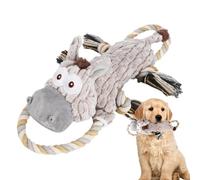 Dog Squeaky Toys - Soft Tug of War Toy, Interactive Chew Toys | Aggressive Chewers Plush Dog Engaging Toys, Interactive Puppy Puzzle Toys for Active Play, Chewing, or Fetching, 18.9x5.51x3.94 Inches