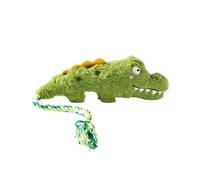 Dog Squeaky Toys with Crinkle Paper- 2 in 1 No Stuffing Dog Chew Toy for Puppy Teething- Durable Crinkle Interactive Tots Toy for Small Medium Large Dogs (Green + Purple) Jcy794 (Green, 20cm)