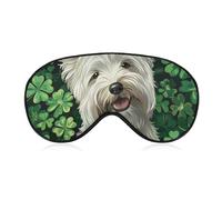 Dog St. Patrick's Day Eye Masks for Sleep Adjustable West Highland White T
