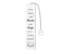 Dog Stainless Steel Bookmark Metal Bookmark for Women Men Readers Students Bestfriend Teacher Dog Lovers Cute Funny Book Mark Gifts for Book Lovers Friends Friendship Christmas Birthday Graduation