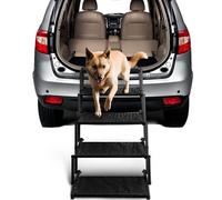 Dog Stairs for Car - Foldable Dog Ramps for Large Dogs with Non Slip Surface, Portable Dog Steps for Cars and SUV, Truck, Support Up to 200 Lbs