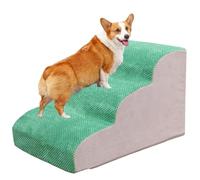 Dog Stairs for High Bed and Couch, Non-Slip Pet Steps with Machine Washable Fabric Cover, 2/3/4 Steps for Small and Elderly Dogs and Cats