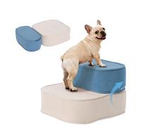 Dog Stairs for Small Dogs 11.8" H,2 in 1 Pet Bed Stairs for Dogs to Get On Bed,2-Step Dog Steps for High Bed Couch Non-Slip Pet Ramp for Puppy Older Cat
