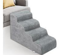 Dog Stairs for Small Dogs - High Density Foam Dog Ramp Extra Wide Pet Steps with Non-Slip Base for High Beds, Couches and Sofa, Best for Injured Dogs, Older Dogs