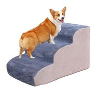 Dog Stairs Non-Slip Pet Steps for High Bed and Couch, Machine Washable Fabric Cover, Perfect for Small and Elderly Dogs and Cats, Available in 2/3/4 Steps